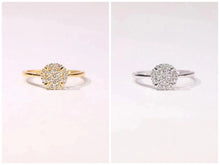Load image into Gallery viewer, LUOWEND 18K White or Yellow Gold Real Natural Diamond Ring for Women
