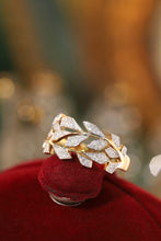 Load image into Gallery viewer, LUOWEND 18K Yellow Gold Real Natural Diamond Ring for Women
