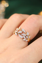 Load image into Gallery viewer, LUOWEND 18K Yellow Gold Real Natural Diamond Ring for Women
