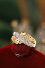 Load image into Gallery viewer, LUOWEND 18K White&amp;Yellow Gold Real Natural Diamond Ring for Women
