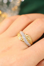 Load image into Gallery viewer, LUOWEND 18K White&amp;Yellow Gold Real Natural Diamond Ring for Women
