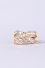 Load image into Gallery viewer, LUOWEND 18K Rose Gold Real Natural Diamond Ring for Women

