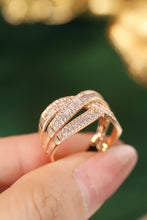 Load image into Gallery viewer, LUOWEND 18K Rose Gold Real Natural Diamond Ring for Women
