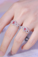 Load image into Gallery viewer, LUOWEND 18K White Gold Real Natural Pink Diamond Ring for Women
