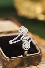 Load image into Gallery viewer, LUOWEND 18K White Gold Real Natural Diamond Ring for Women
