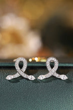 Load image into Gallery viewer, LUOWEND 18K White Gold Real Natural Diamond Stud Earrings for Women
