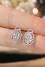 Load image into Gallery viewer, LUOWEND 18K White Gold Real Natural Diamond Stud Earrings for Women
