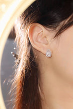 Load image into Gallery viewer, LUOWEND 18K White Gold Real Natural Diamond Stud Earrings for Women
