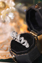 Load image into Gallery viewer, LUOWEND 18K White Gold Real Natural Diamond Ring for Women
