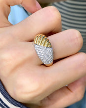 Load image into Gallery viewer, LUOWEND 18K White+Yellow Gold Fine Jewelry Real Natural Diamond Ring for Women

