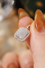 Load image into Gallery viewer, LUOWEND 18K White Gold Real Natural Diamond Pendant Necklace for Women
