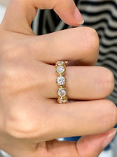 Load image into Gallery viewer, LUOWEND 18K Yellow Gold Fine Jewelry Real Natural Diamond Ring for Women
