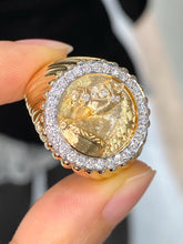Load image into Gallery viewer, LUOWEND 18K White+Yellow Gold Fine Jewelry Real Natural Diamond Ring for Women
