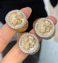 Load image into Gallery viewer, LUOWEND 18K White+Yellow Gold Fine Jewelry Real Natural Diamond Ring for Women
