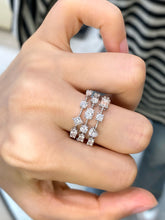 Load image into Gallery viewer, LUOWEND 18K White Gold Fine Jewelry Real Natural Diamond Ring for Women
