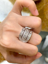 Load image into Gallery viewer, LUOWEND 18K White Gold Fine Jewelry Real Natural Diamond Ring for Women
