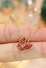 Load image into Gallery viewer, LUOWEND 18K Yellow Gold Real Natural Ruby Pendant Necklace for Women
