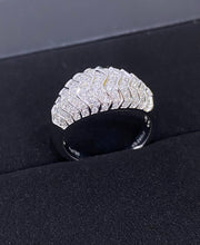 Load image into Gallery viewer, LUOWEND 18K White Gold Fine Jewelry Real Natural Diamond Ring for Women
