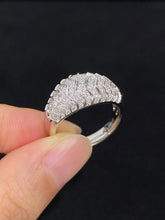 Load image into Gallery viewer, LUOWEND 18K White Gold Fine Jewelry Real Natural Diamond Ring for Women
