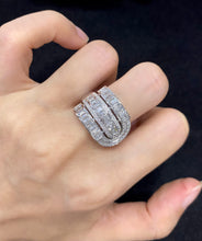 Load image into Gallery viewer, LUOWEND 18K White Gold Fine Jewelry Real Natural Diamond Ring for Women

