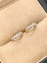 Load image into Gallery viewer, LUOWEND 18K Yellow Gold Fine Jewelry Real Natural Diamond Hoop Earrings for Women
