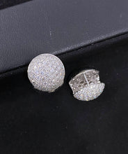 Load image into Gallery viewer, LUOWEND 18K White Gold Fine Jewelry Real Natural Diamond Earrings for Women
