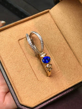 Load image into Gallery viewer, LUOWEND 18K White Gold Natural Sapphire Ring for Women
