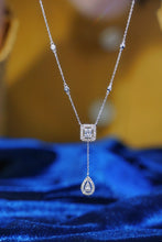 Load image into Gallery viewer, LUOWEND 18K White Gold Real Natural Diamond Pendant Necklace for Women
