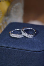 Load image into Gallery viewer, LUOWEND 18K White Gold Natural Diamond Ring for Women
