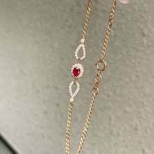 Load image into Gallery viewer, LUOWEND 18K Yellow Gold Natural Ruby Bracelet for Women
