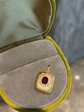 Load image into Gallery viewer, LUOWEND 18K Yellow Gold Natural Ruby Necklace for Women
