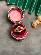 Load image into Gallery viewer, LUOWEND 18K Yellow Gold Natural Ruby Ring for Women

