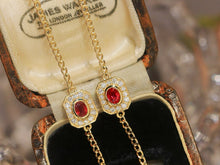 Load image into Gallery viewer, LUOWEND 18K Yellow Gold Natural Ruby Bracelet for Women
