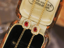 Load image into Gallery viewer, LUOWEND 18K Yellow Gold Natural Ruby Bracelet for Women
