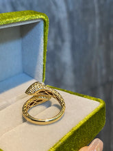 Load image into Gallery viewer, LUOWEND 18K Yellow Gold Natural Diamond Ring for Women
