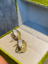 Load image into Gallery viewer, LUOWEND 18K Yellow Gold Natural Diamond Earrings for Women
