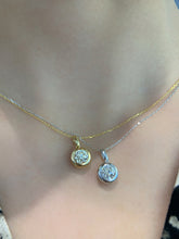 Load image into Gallery viewer, LUOWEND 18K White/Yellow Gold Natural Diamond Necklace for Women
