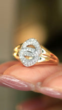 Load image into Gallery viewer, LUOWEND 18K Yellow Gold Natural Diamond Ring for Women
