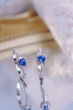 Load image into Gallery viewer, LUOWEND 18K White Gold Natural Diamond and Sapphire Ring for Women
