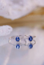 Load image into Gallery viewer, LUOWEND 18K White Gold Natural Diamond and Sapphire Ring for Women

