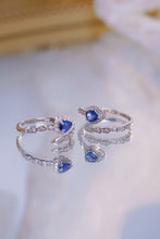 Load image into Gallery viewer, LUOWEND 18K White Gold Natural Diamond and Sapphire Ring for Women
