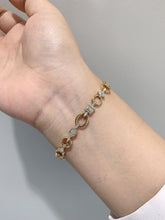 Load image into Gallery viewer, LUOWEND 18K Yellow Gold Natural Diamond Bracelet for Women
