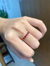 Load image into Gallery viewer, LUOWEND 18K Yellow Gold Natural Ruby Ring for Women
