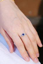 Load image into Gallery viewer, LUOWEND 18K White Gold Natural Diamond and Sapphire Ring for Women
