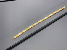 Load image into Gallery viewer, LUOWEND 18K Yellow Gold Natural Diamond Bracelet for Women
