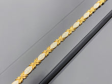 Load image into Gallery viewer, LUOWEND 18K Yellow Gold Natural Diamond Bracelet for Women
