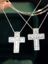 Load image into Gallery viewer, LUOWEND 18K White Gold Natural Diamond Necklace for Women
