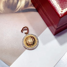 Load image into Gallery viewer, LUOWEND 18K Yellow Gold Natural Diamond Pendant for Women
