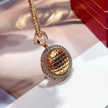 Load image into Gallery viewer, LUOWEND 18K Yellow Gold Natural Diamond Pendant for Women
