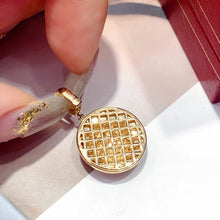 Load image into Gallery viewer, LUOWEND 18K Yellow Gold Natural Diamond Pendant for Women
